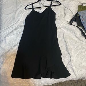 Fabrik Black Ruffle Cocktail Dress